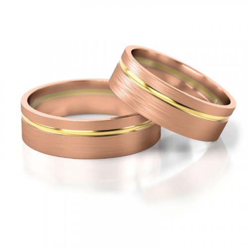 Zlaté snubní prsteny 2139 - Barva zlata: Bílé / Růžové