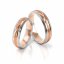 Zlaté snubní prsteny 2235 - Barva zlata: Bílé / Růžové, Typ kamene: Zirkon