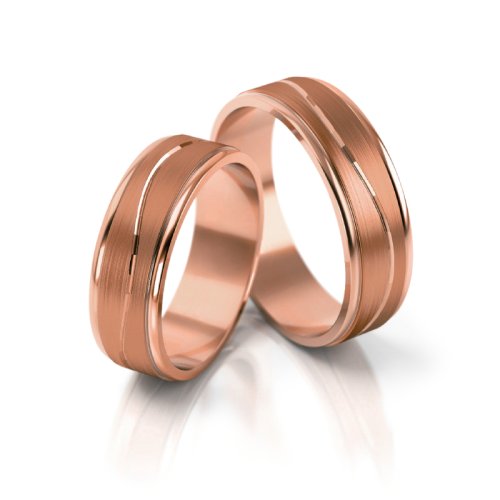 Zlaté snubní prsteny 2140 - Barva zlata: Růžové