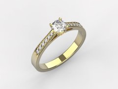 Zlatý zásnubní prsten 306