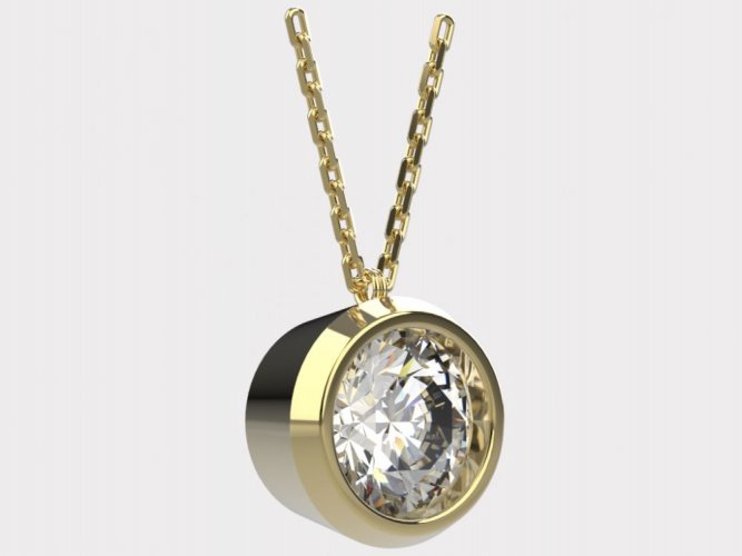 Dámský zlatý náhrdelník 012 - Barva zlata: Žluté, Typ kamene: Zirkon