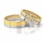 Zlaté snubní prsteny 3078 - Barva zlata: Růžové / Žluté, Typ kamene: Moissanit