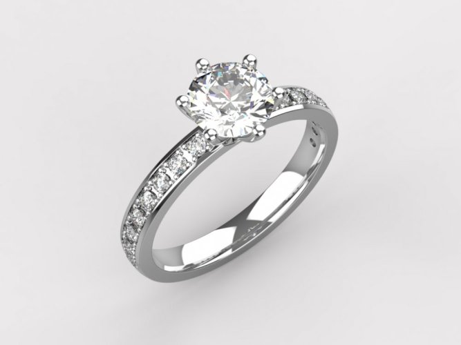 Zlatý zásnubní prsten 383