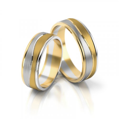Zlaté snubní prsteny 2140 - Barva zlata: Růžové / Žluté