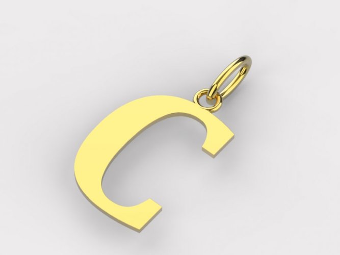 Zlatý přívěsek písmeno C