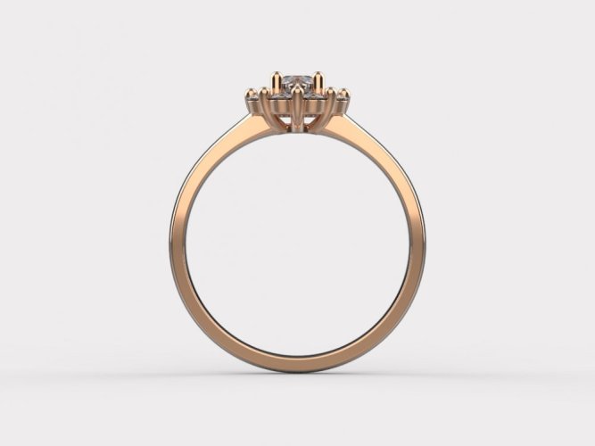 Zlatý zásnubní prsten 368