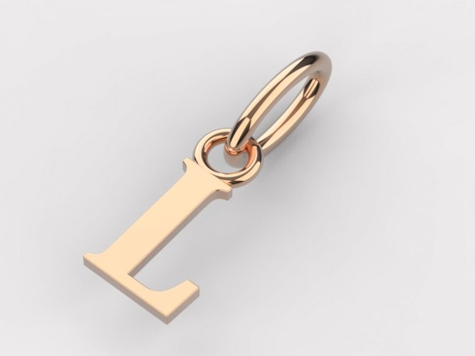 Zlatý přívěsek písmeno L