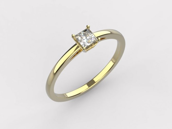 Zlatý zásnubní prsten 280