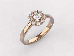 Zlatý zásnubní prsten 368