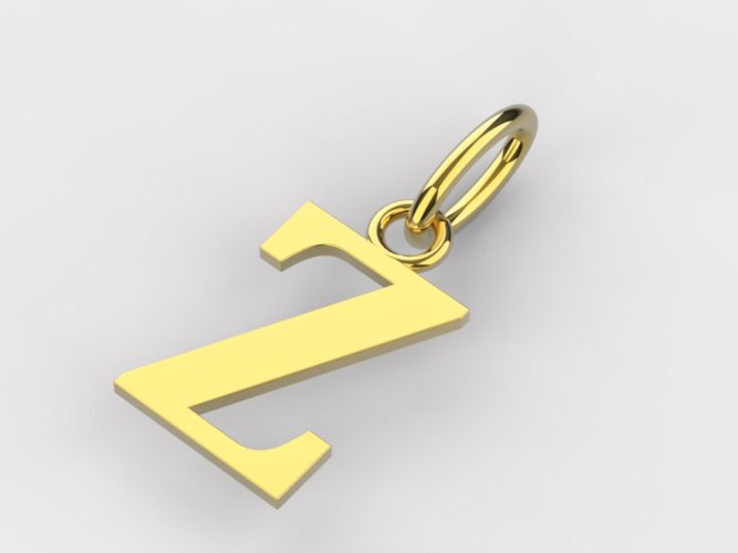 Zlatý přívěsek písmeno Z