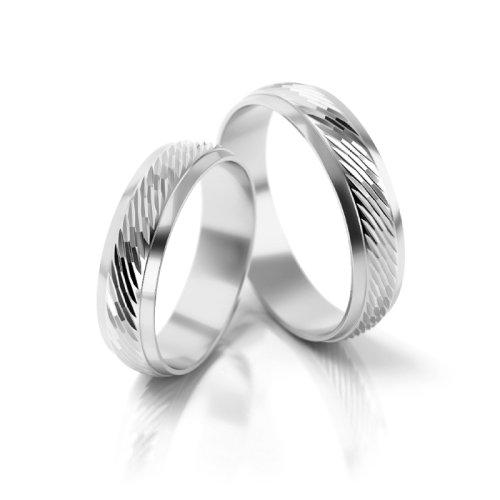 Zlaté snubní prsteny 2063 - Barva zlata: Bílé / Růžové