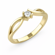 Zlatý zásnubní prsten 352