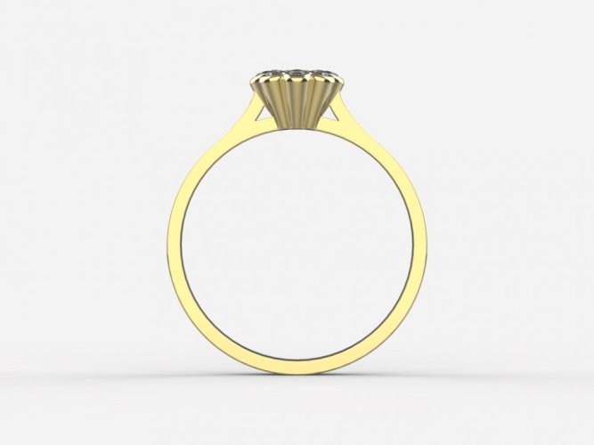 Zlatý zásnubní prsten 004