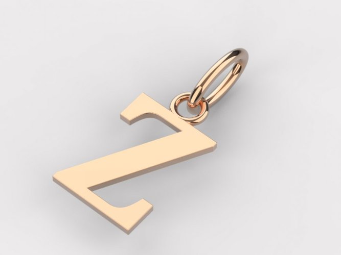 Zlatý přívěsek písmeno Z