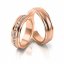 Zlaté snubní prsteny 3083 - Barva zlata: Růžové / Bílé, Typ kamene: Briliant