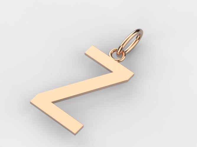 Zlatý přívěsek písmeno Z