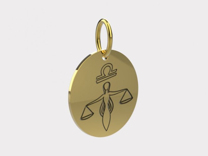 Zlatý přívěsek znamení Váhy