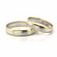 Zlaté snubní prsteny 2238 - Barva zlata: Bílé / Žluté, Typ kamene: Moissanit