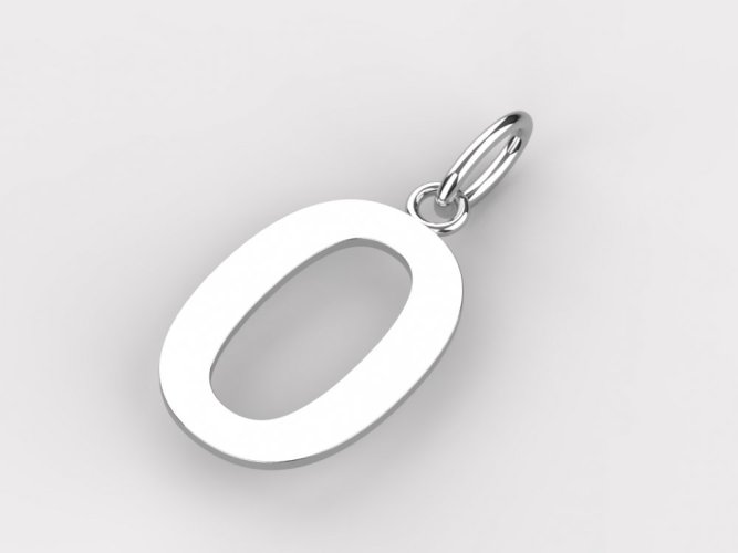 Zlatý přívěsek písmeno O