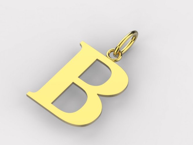 Zlatý přívěsek písmeno B