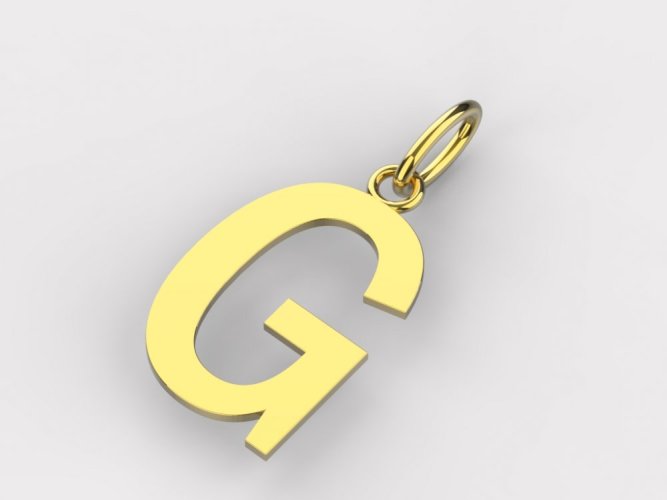 Zlatý přívěsek písmeno G