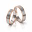 Zlaté snubní prsteny 2186 - Barva zlata: Růžové / Bílé