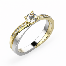 Zlatý zásnubní prsten 376