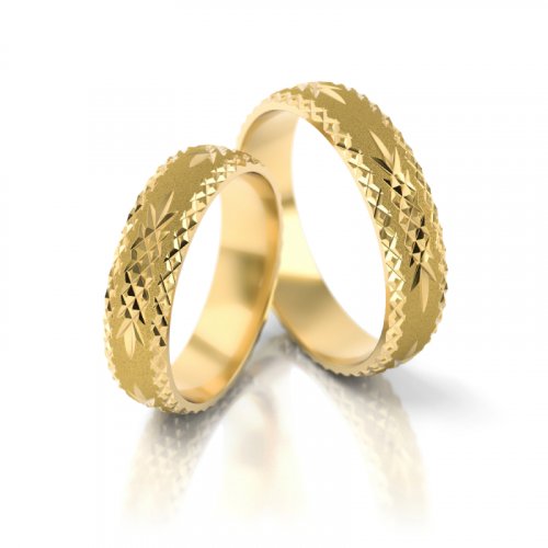 Zlaté snubní prsteny 1019 - Barva zlata: Žluté