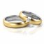 Zlaté snubní prsteny 3274 - Barva zlata: Růžové / Bílé, Typ kamene: Moissanit