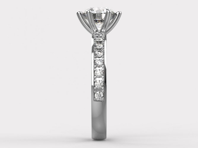 Zlatý zásnubní prsten 383