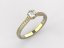 Zlatý zásnubní prsten 037