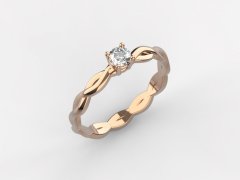 Zlatý zásnubní prsten 349