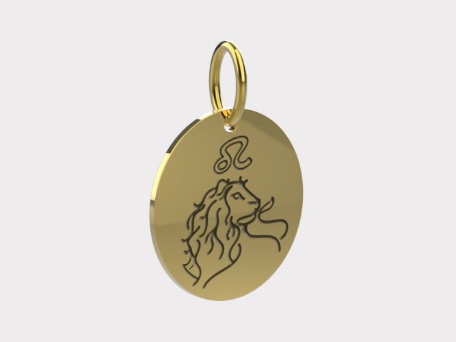 Zlatý přívěsek znamení Lev