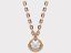 Dámský zlatý náhrdelník 012 - Barva zlata: Růžové, Typ kamene: Briliant