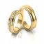 Zlaté snubní prsteny 3083 - Barva zlata: Růžové / Bílé, Typ kamene: Briliant
