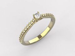 Zlatý zásnubní prsten 278