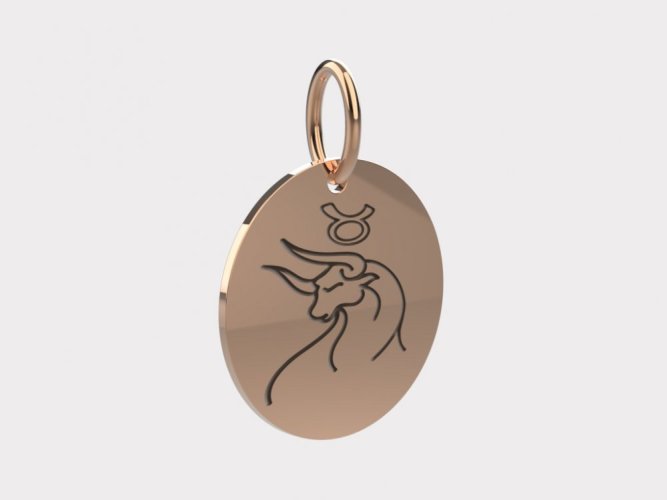 Zlatý přívěsek znamení Býk