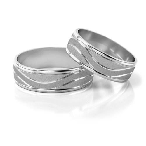 Zlaté snubní prsteny 2176 - Barva zlata: Žluté / Bílé