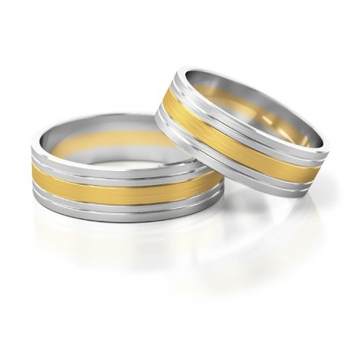 Zlaté snubní prsteny 2102 - Barva zlata: Žluté / Růžové