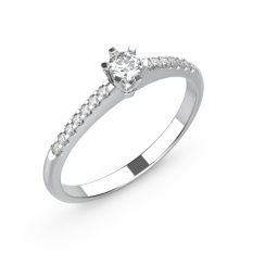 Zlatý zásnubní prsten 029