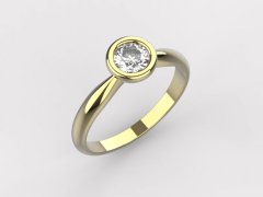Zlatý zásnubní prsten 386
