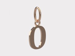 Zlatý přívěsek písmeno O