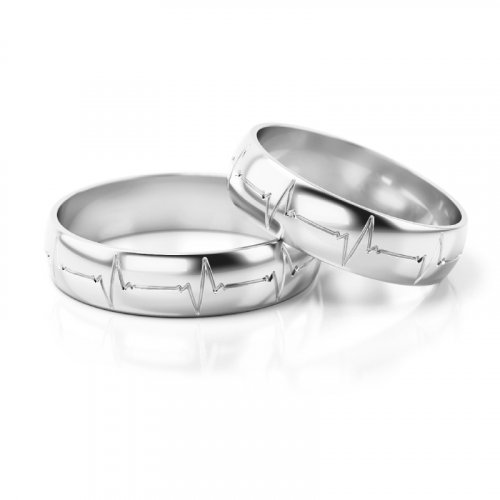 Zlaté snubní prsteny 2257 - Barva zlata: Bílé