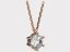 Dámský zlatý náhrdelník 018 - Barva zlata: Růžové, Typ kamene: Moissanit