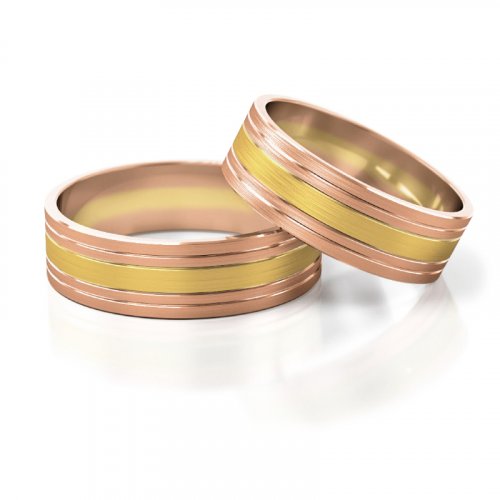 Zlaté snubní prsteny 2102 - Barva zlata: Bílé