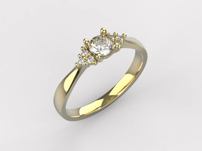 Zlatý zásnubní prsten 367