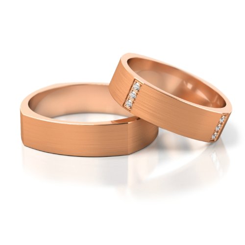 Zlaté snubní prsteny 3193 - Barva zlata: Bílé, Typ kamene: Zirkon