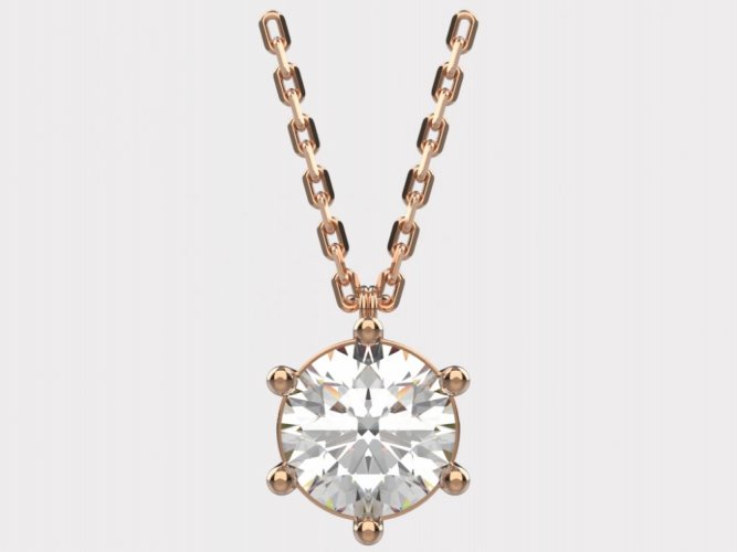 Dámský zlatý náhrdelník 018 - Barva zlata: Růžové, Typ kamene: Zirkon