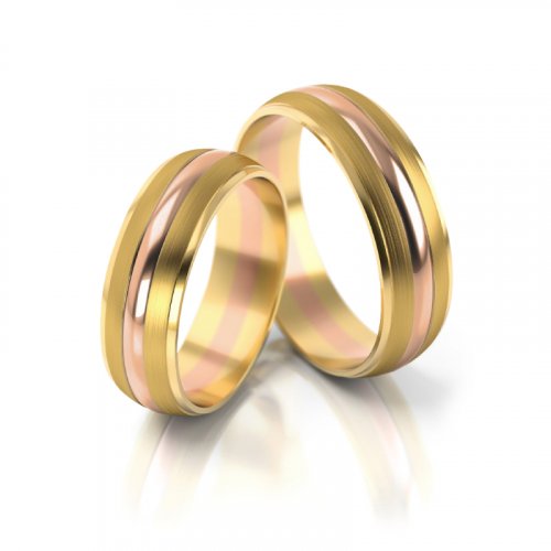 Zlaté snubní prsteny 2146 - Barva zlata: Žluté / Růžové