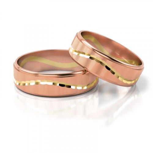 Zlaté snubní prsteny 2171 - Barva zlata: Bílé